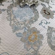 欧式餐桌布布艺折叠圆桌，桌布全包台布家用蓝色椭圆形餐桌套罩