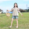 女童夏季牛仔短裤套装2023洋气大童装夏款儿童两件套女孩夏装