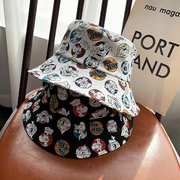 卡通猫和老鼠渔夫帽百搭日系盆帽甜美可爱时尚猫咪遮阳防晒帽