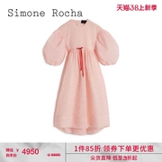 simonerocha女装泡泡袖连衣裙，2023秋冬古典气质，蓬蓬娃娃裙