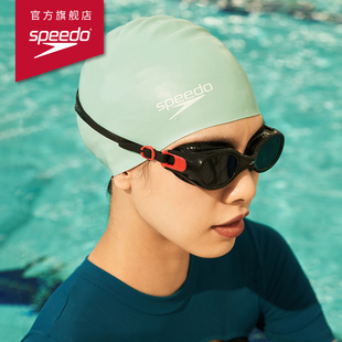 Speedo/速比涛  弹力贴合专业防水男女通用 高效训练硅胶泳帽装备