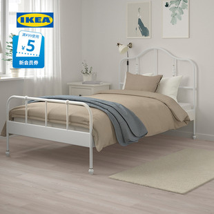 IKEA宜家SAGSTUA萨格斯图阿欧式铁艺床现代简约单人床侘寂风家居