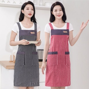 2023棉布透气家用厨房围裙背带，围腰网红罩衣女时尚做饭工作服