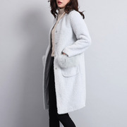 100%全羊毛皮草大衣中长款羊剪绒羊毛外套女冬季保暖