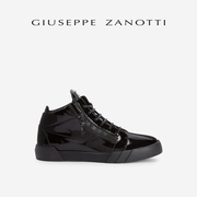 Giuseppe ZanottiGZ男士漆皮中帮运动鞋板鞋