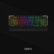 达尔优火影ek815机械键盘，自定义背光电竞游戏，cf黑轴红轴rgb大手托