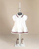 女童白色夏季短袖运动连衣裙宝宝，儿童装休闲短裙，polo纯棉球服裙