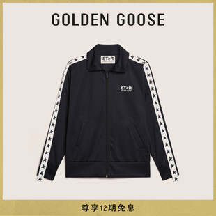 Golden Goose 男装 Star Collection 星星深蓝色长袖运动休闲外套