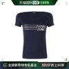 香港直邮armanijeans阿玛尼牛仔女士藏蓝色，短袖t恤3y5t40-5ja