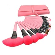 粉色24支化妆刷套装木柄化妆刷黑色粉色原木色套刷美妆工具低价出