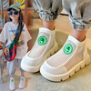 女童马丁靴镂空单靴2024夏季透气白色，网靴儿童短靴公主女靴子