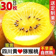四川黄心猕猴桃30枚新鲜奇异果应当季水果大果红狝泥弥猴桃金