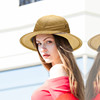 （送调防风绳）春夏马术男女通用越南头盔安全帽防晒户外遮阳草帽