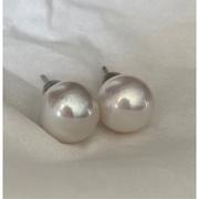 11-12mm天然淡水珍珠，耳钉简约时尚百搭气，名媛韩版珍珠耳钉