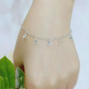 s925纯银手链 韩版时尚唯美精致大气个性纯手工裸钻锆石手链