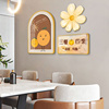 家庭用餐厅装饰画现代简约2023年饭厅墙面，装饰高级感餐桌挂画