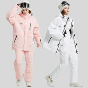 23款韩版滑雪服套装男女同款，防风防水保暖情侣外套单双板(单双板)滑雪衣裤