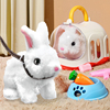 儿童电动小兔子毛绒玩具女孩宠物小白兔玩偶公仔女生生日礼物