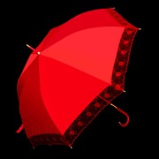 婚庆结婚新娘伞接亲出嫁大红伞，纯色长柄蕾丝，边喜庆全自动雨伞