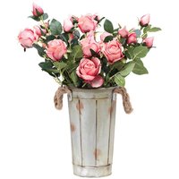保加利亚仿真玫瑰花花束单支欧式花艺用品装饰花假花绢花客厅摆件