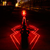 自行车激光尾灯，夜间骑行装备单车配件usb充电山地车尾灯警示灯