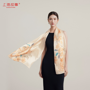 上海故事2024春季丝巾，妈妈款真丝，长巾女披肩母亲节礼物礼盒装