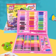 150件套画笔套装水彩笔，涂色笔绘画套装蜡笔，彩色儿童彩笔画画工具