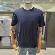 SA0422夏款SIEG蓝色圆领男士标准版无弹力时尚潮流帅气短袖针织衫
