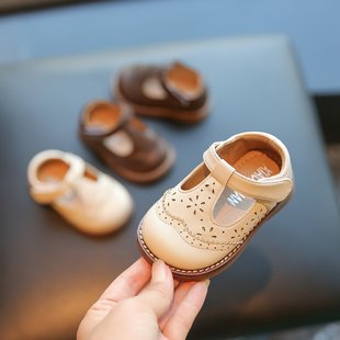 女宝宝鞋子春秋小童单鞋，幼儿软底学步鞋1一2-3岁婴儿公主鞋小皮鞋