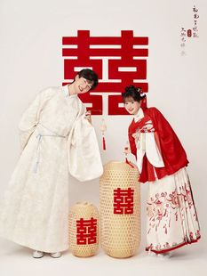 影楼古装主题服装婚纱照影，视同款中国风，红色喜庆结婚服饰