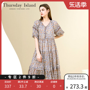 Thursday Island星期四岛屿秋韩版宽松显瘦连衣裙T216MOP136W