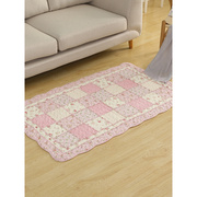 粉色儿童床垫可爱木地板地垫田园全棉布艺榻榻米瑜枷爬行地毯