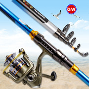 光威海竿套装kw碳素，钓鱼竿抛竿渔具2.73.6米海杆远投竿2017