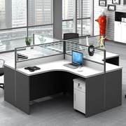 格之木办公家具办公桌简约现代办公室屏风工位卡座办公桌椅组合4