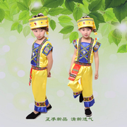 新演六一儿童民族服装男童，葫芦丝演出f服壮款苗族，傣族彝族表族服