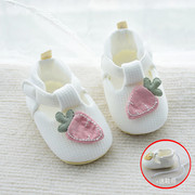 新生婴儿鞋护脚春夏女宝宝，0-1岁学步软底防滑纯棉，牛筋底不掉鞋子2