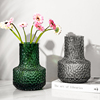 轻奢创意简约原色玻璃花瓶，透明水养鲜花百合，北欧网红客厅插花摆件