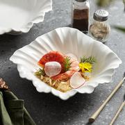 正方形碗盘白色水果沙拉碗轻奢菜盘陶瓷家用高级感特别好看的盘子