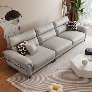 2024科技布沙发(布沙发，)客厅轻奢现代简约直排型网红布艺小户型沙发