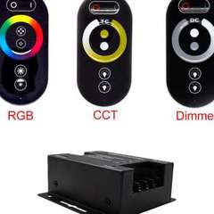 RGB七彩LED灯条控制器 灯带触摸遥控变色调光大功率18A 彩盒12V24