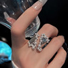 小众设计感宽版珍珠戒指女欧美个性轻奢精致夸张开口戒指潮流指环
