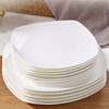 景德镇盘子菜盘套装家用纯白色，骨瓷方形碟子，炒菜盘子陶瓷平盘日式