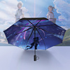 晴雨伞女遮阳伞黑胶防晒防紫外线太阳伞，超轻折叠小便携创意遮阳伞