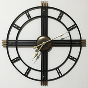 北欧创意时尚铁艺挂钟 现代简约客厅时钟大气钟表静音