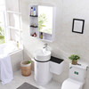 现代简约pvc浴室柜组合卫生间洗手洗脸盆落地卫浴柜小户型挂墙式