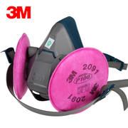 3M防尘面具6502+2091防工业粉尘玻璃纤维电焊烟打磨装修异味面具