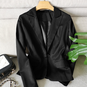 黑色小西装外套女小个子2024春秋季高级感小众设计感西服625