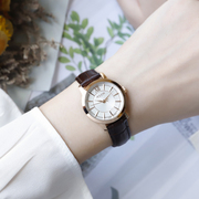 聚利时简约时尚情侣对表复古皮带，女表简洁韩版男士手表