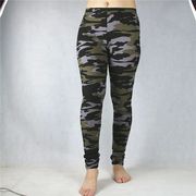 Women's camouflage elastic leggings迷彩弹力小脚打底九分裤女