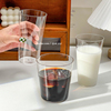 简约直身玻璃水杯耐热高硼硅冰美式咖啡杯超薄透明饮料果汁牛奶杯